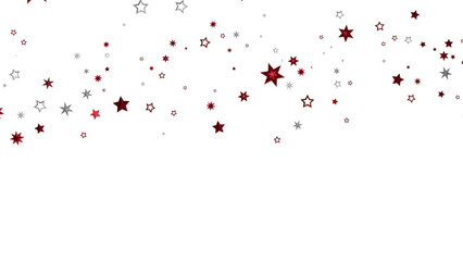 Aufkleber - Beautiful image of red and silver stars on white background, perfect for holidays and celebrations.