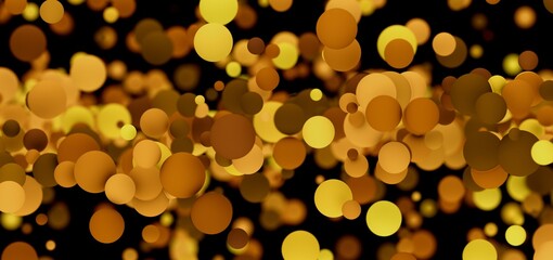 Aufkleber - Abstract background with glowing golden circles. Perfect for luxury, celebration, and festive designs.