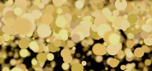 Aufkleber - Abstract background with golden bokeh lights. Perfect for festive designs.
