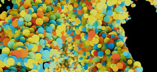 Aufkleber - Vibrant colorful circles, abstract background, perfect for websites, presentations, and design projects.