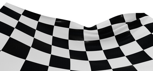 Poster - Black and white flag