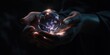 © Nadia - Mystical Energy Orb Floating Between Hands in Dark Artistic Scene