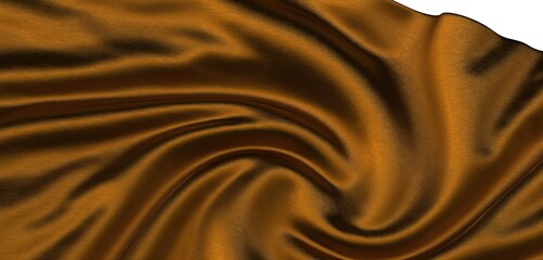 Poster - High-resolution image of rich brown satin fabric with elegant drapes. Perfect for backgrounds, textures, and design projects.