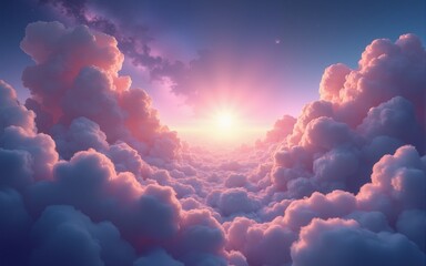 a wide-format abstract wallpaper showcases the beauty of a nebula with its captivating and dreamy cl