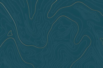 luxury gold abstract line art background vector. mountain topographic map background with golden lin