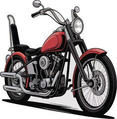 classic chopper motorcycle design scalable graphic for branding and logo projects