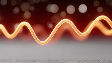 Aufkleber - Abstract Energetic Line: An elegant, abstract representation of energy and motion, a continuous, undulating line flows with a vibrant, electric glow. conveying the essence of movement, connection.