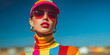 © Tetiana - Fashion statement shines under bright sky with vibrant colors and striking accessories in a contemporary outdoor setting