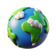 © IybAshraf - Cartoon earth globe 3d render isolated on transparent background