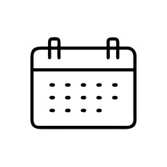 elegant scalable calendar icon design featuring a minimalist black square perfect for logo branding,