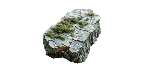 Wall Mural - moss-covered tree bark. nature and botanical texture isolated on transparent background