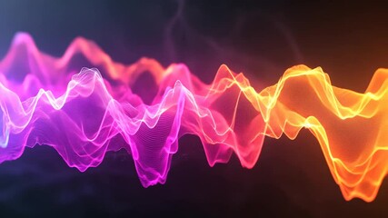 Wall Mural - neon wave flow