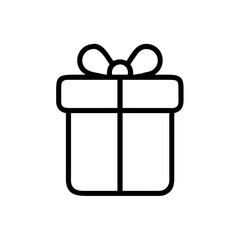 elegant minimalist black white gift box design element perfect for branding logos icons and stylish 
