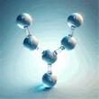 © nadir - artistic image of atoms forming molecules created digitally 3