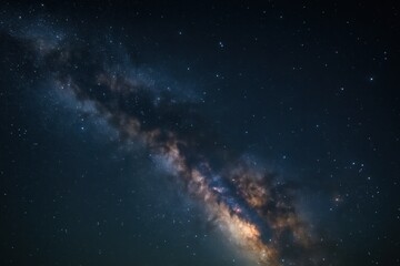 Wall Mural - breathtaking wide-field astrophotography image of the milky way galaxy stretching across a dark nigh