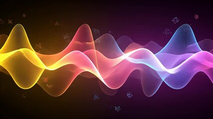 Wall Mural - rainbow wave abstract