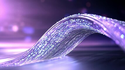 Poster - Technology's Flow: A vibrant composition showcasing an abstract stream of light, representing the seamless flow of technology. This image depicts the essence of innovation and connectivity.