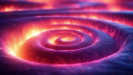 Poster - Cosmic Whirlwind: A mesmerizing artistic rendering of a swirling vortex, illuminated by fiery hues of red and orange, symbolizing the vast expanse of the cosmos and its hidden wonders.