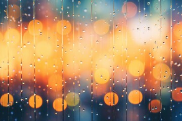 Wall Mural - rain window pattern bokeh effect background light backgrounds abstract.