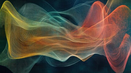 Wall Mural - abstract flowing lines of color