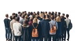 © Tanish - Crowd of people from behind back view group of people audience gathering large group of people together