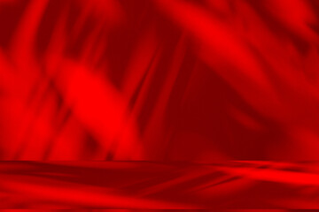 Leinwandbilder - Wall interior background, studio and backdrops show products.with shadow from window color Red background for text insertion and presentation product	