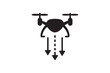 © MdRofikul - Vertical Drone Dash icon silhouette vector with white background