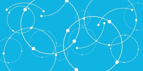 Wall Mural - Connection background. Network concept with dots and lines. Vector illustration
