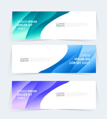 Wall Mural - geometric banner design with vector presentation template.