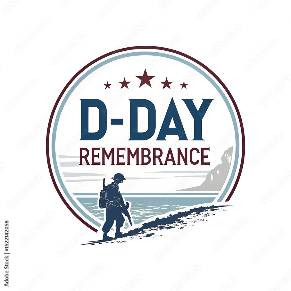 D Day Remberance D-Day Remembrance Stock Illustration | Adobe Stock