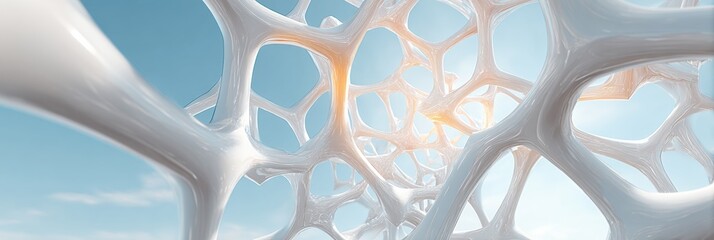 Aufkleber - Abstract Network with Bond Yield Data Streams and Geometric Shapes Representing Central Banking and Financial Technology Innovation