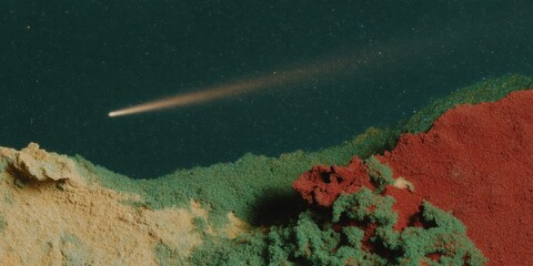 Poster - Meteor Trail and Comet Tsuchinshan ATLAS Across Milky Way with Detailed Nucleus - Astronomy Science and Cosmic Exploration 2024 Event