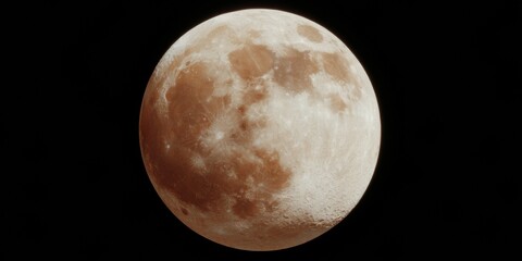 Poster - High-resolution full moon isolated on transparent background with visible craters and maria for astronomical design and celestial observation trends