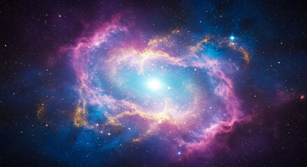 Wall Mural - celestial nebula cosmic wonder vibrant galaxy starscape deep space exploration astronomical phenomen