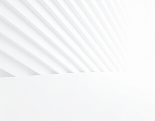 Wall Mural - 3d illustration of abstract minimal architecture background, monochromatic geometric architectural