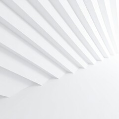 Wall Mural - 3d illustration of abstract minimal architecture background, monochromatic geometric architectural