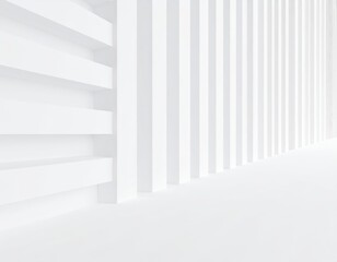 Wall Mural - 3d illustration of abstract minimal architecture background, monochromatic geometric architectural