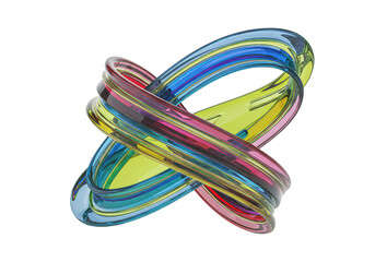 Abstract 3d Rendering Knot Art Modern Design on Transparent Background