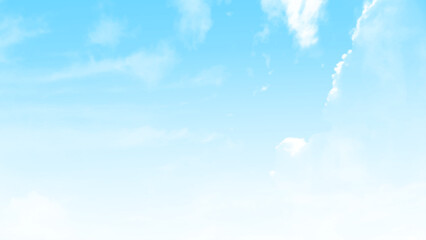 Aufkleber - Blue sky background with white cloud in sunny day. Vector illustration.