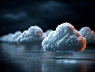 Cloud Security and Cyber Digital informational technology web futuristic hologram with cloud icon