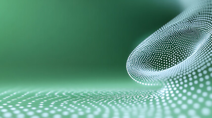 Poster - A captivating abstract representation featuring a smooth pattern of dots over a soft green background, symbolizing technology and innovation.