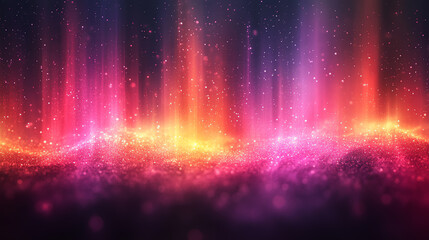 Leinwandbilder - Vibrant abstract light waves with pulsating colors create a mesmerizing visual experience, perfect for backgrounds and digital art.