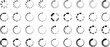 © pancale - Loading buffering icon set for website or application.