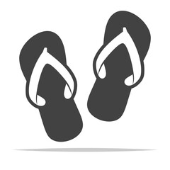 Wall Mural - flip flop sandals icon transparent vector isolated