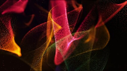 Wall Mural - dynamic colorful particle dust - 4k loop background animation