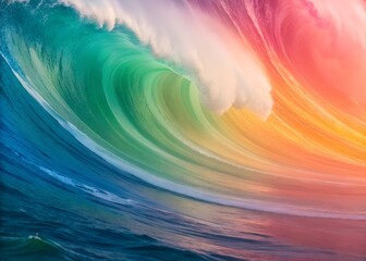 Wall Mural - fluid colorful abstract art wavy layers of vibrant colors intertwine in this captivating abstract im