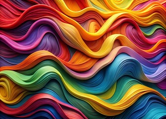Wall Mural - fluid colorful abstract art wavy layers of vibrant colors intertwine in this captivating abstract im