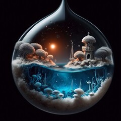 a tear that turns into a tiny ocean – saltwater world