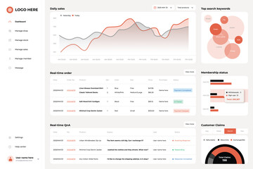 Wall Mural - online maket management platform design