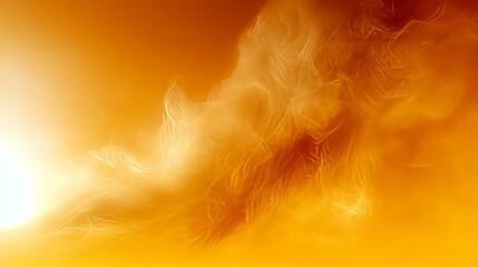 Wall Mural - magical amber texture with gradient patterns and mysterious smokiness on a bright yellow background.